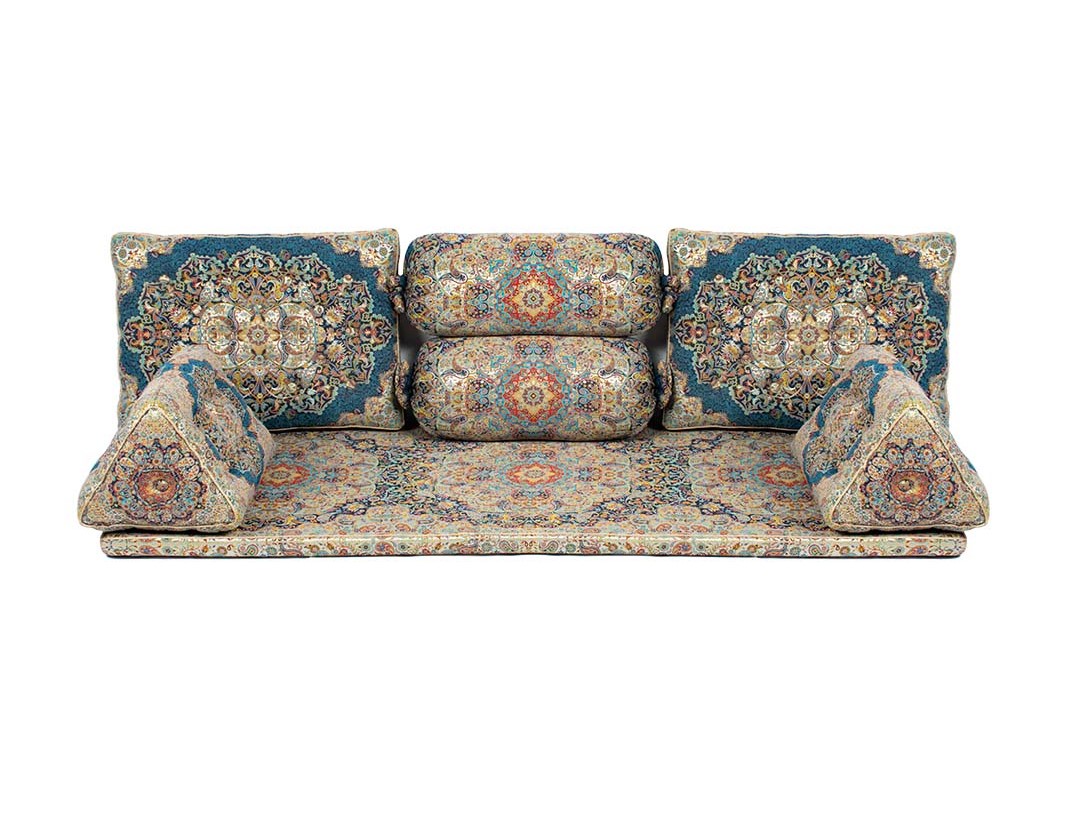 مجموعه پشتی و کناره ترمه شاه نشین - تصویر 2