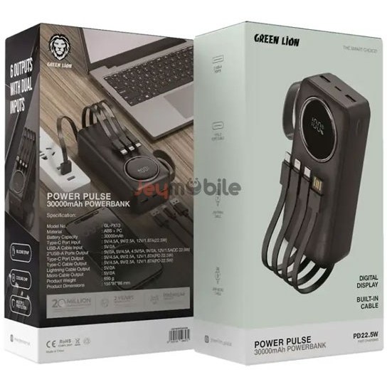 پاور بانک گرین لاین مدل Power Pulseظرفیت 30000 میلی آمپر - تصویر 2