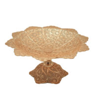 میوه خوری پایه دار ملیله کاری رزگلد