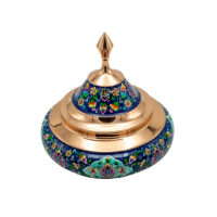 شکلات خوری طرح بشقاب پرنده (۲۰ سانتی‌متری) مس و پرداز