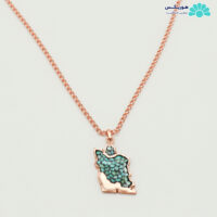 گردنبند طرح ایران فیروزهای