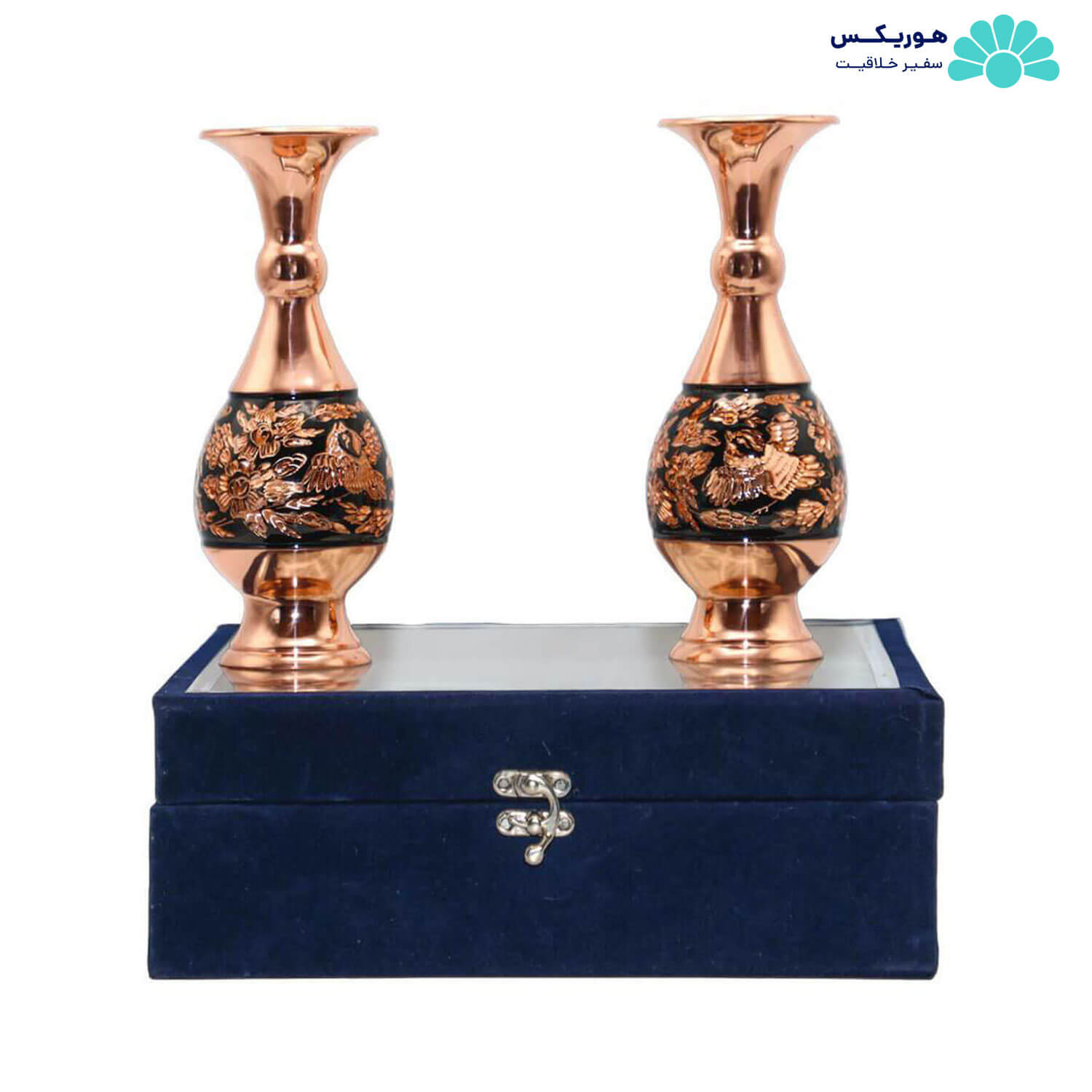 پکیج دو عدد گلدان صراحی (۱۶ سانتیمتری) الماس تراش