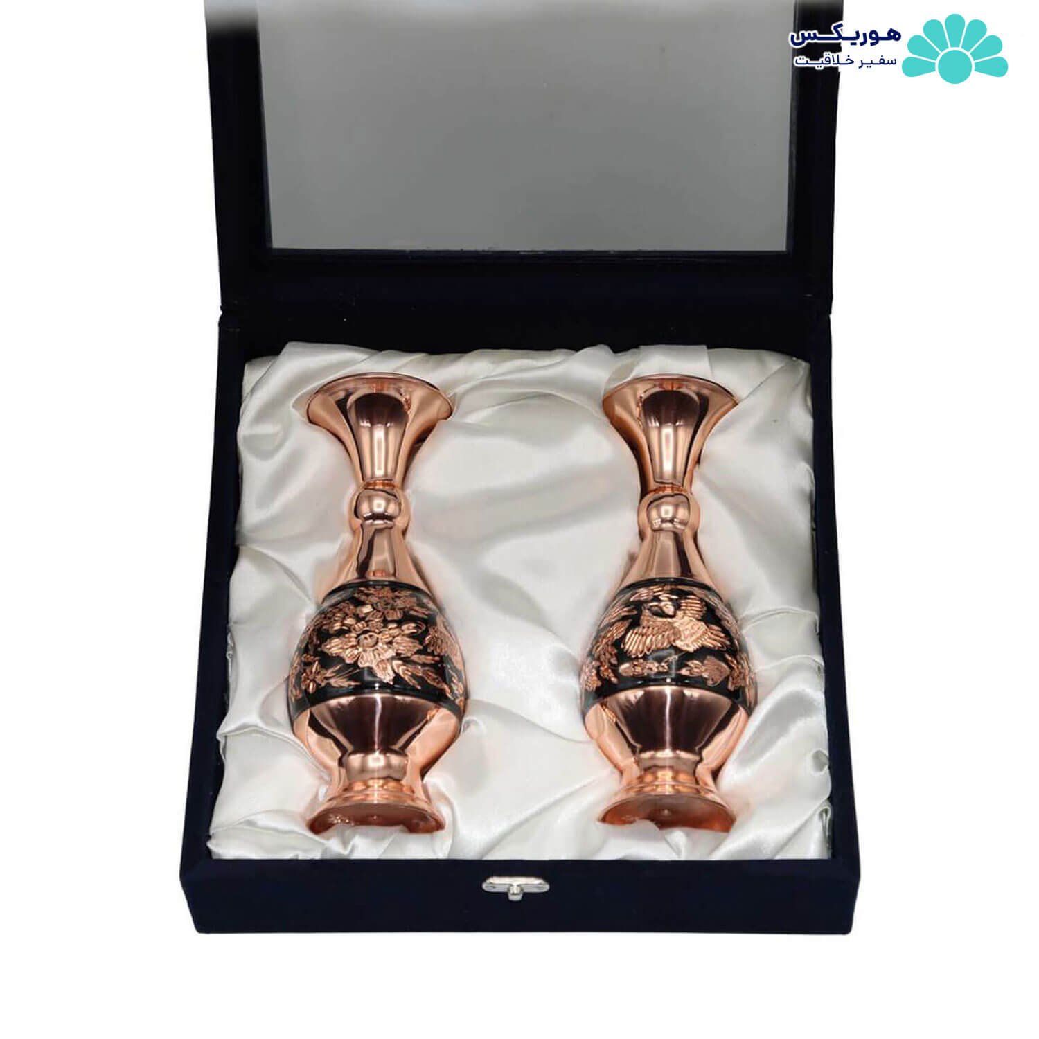 پکیج دو عدد گلدان صراحی (۱۶ سانتیمتری) الماس تراش - تصویر 2