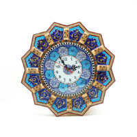 ساعت خاتم و میناکاری طرح خورشید