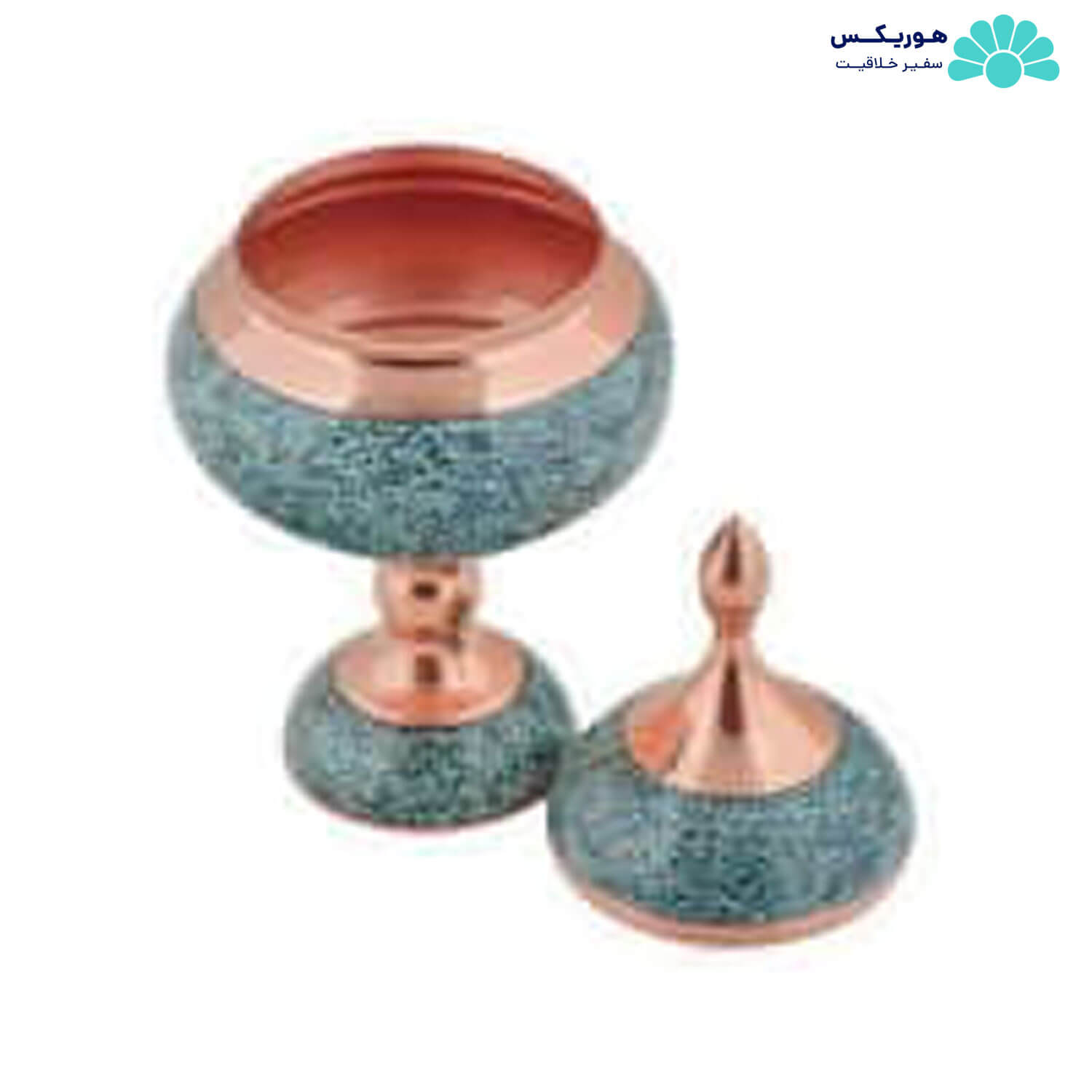 شکلات خوری متوسط 26 سانتی متر فیروزه کوبی - تصویر 2