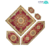 پکیج ترمه پنج تکه زرشکی