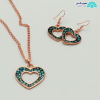 نیم ست گردنبند و گوشواره طرح قلب