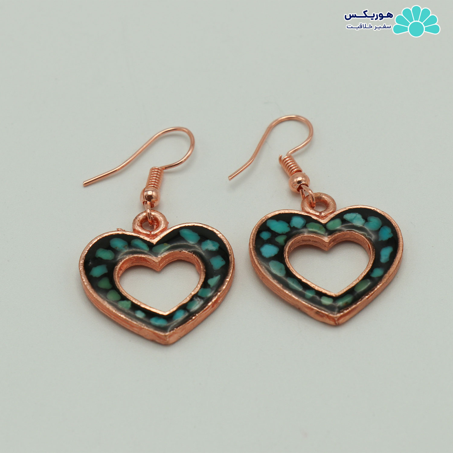 نیم ست گردنبند و گوشواره طرح قلب - تصویر 3