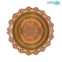 بشقاب شبکه (۳۰ سانتی‌متری) مس و خاتم