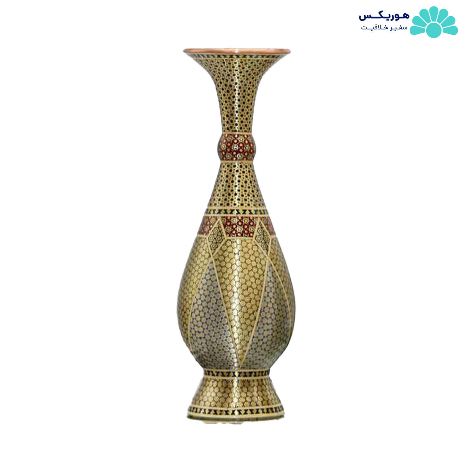 گلدان (۲۰ سانتیمتری) خاتم کاری