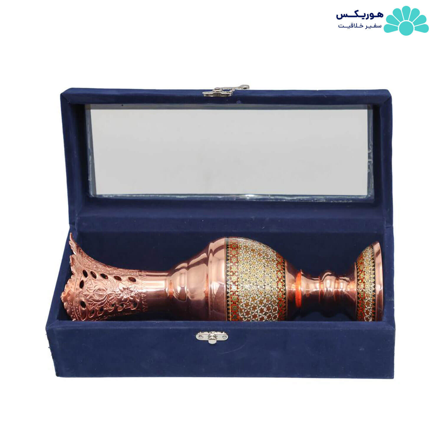 سنبلدان (۲۷ سانتیمتری) مس و خاتم - تصویر 2