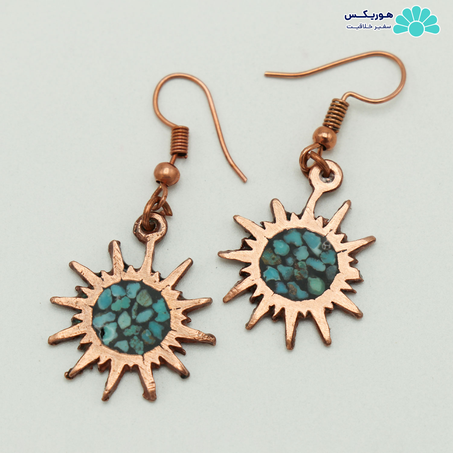 نیم ست گردنبند و گوشواره طرح خورشید - تصویر 4