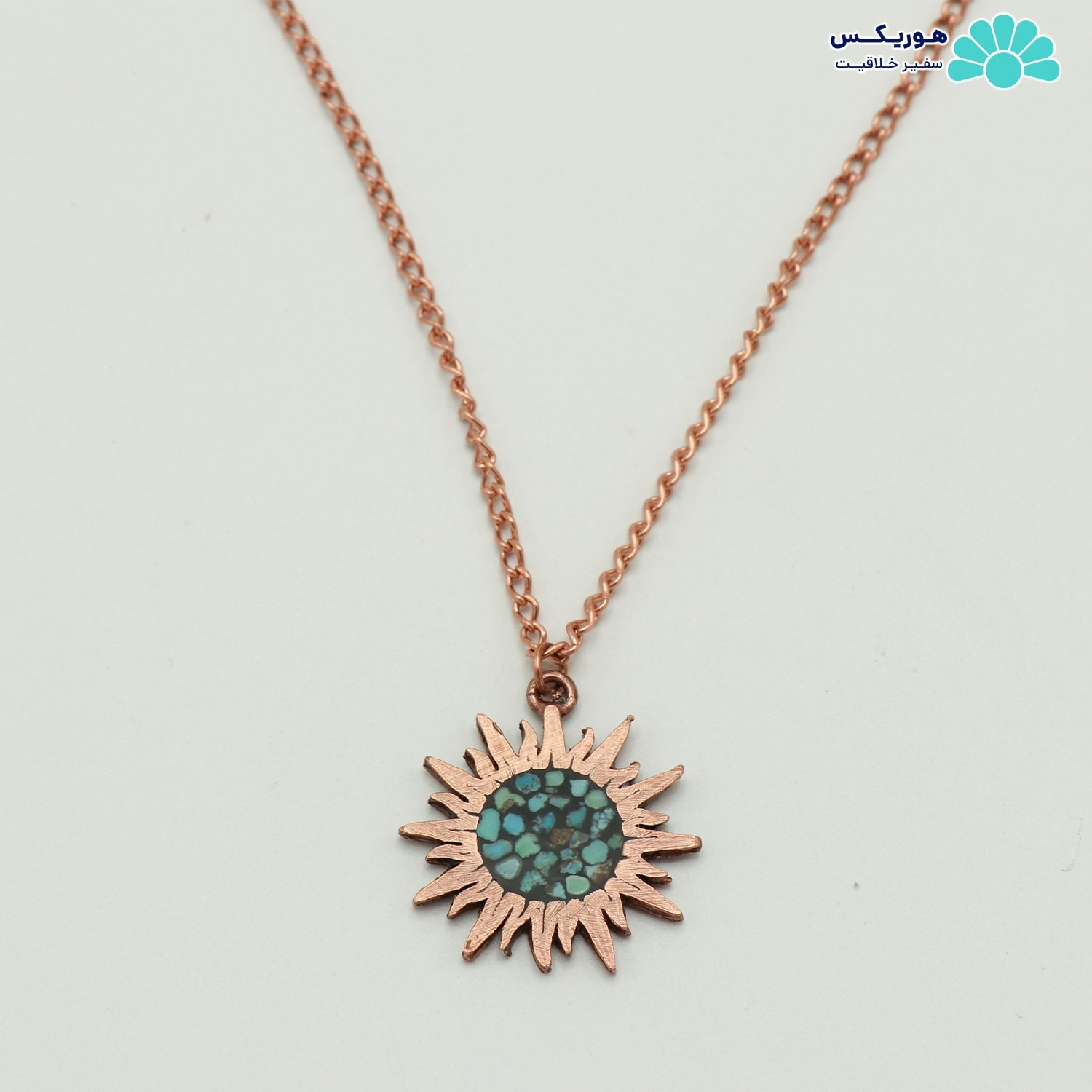 نیم ست گردنبند و گوشواره طرح خورشید - تصویر 2