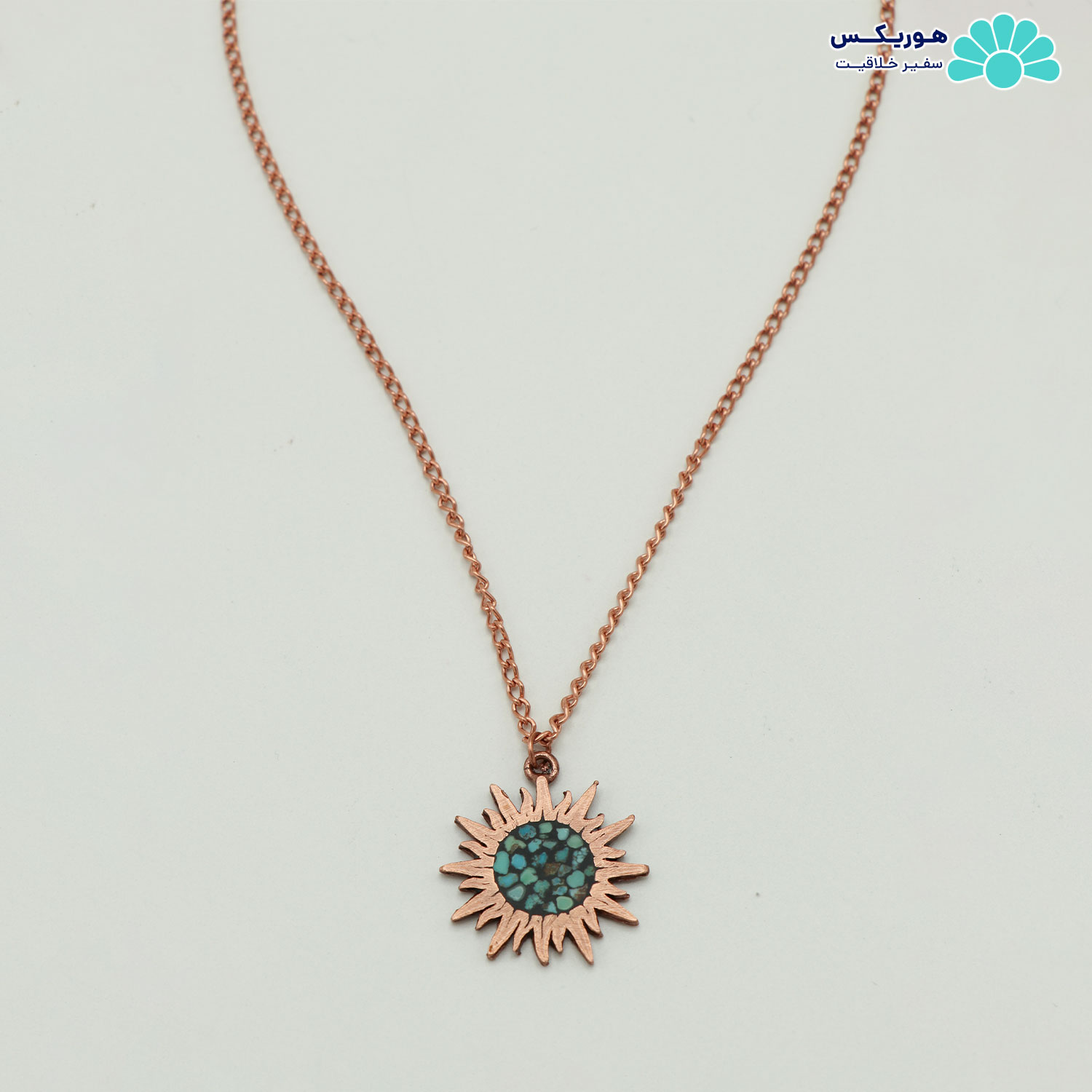 نیم ست گردنبند و گوشواره طرح خورشید - تصویر 3