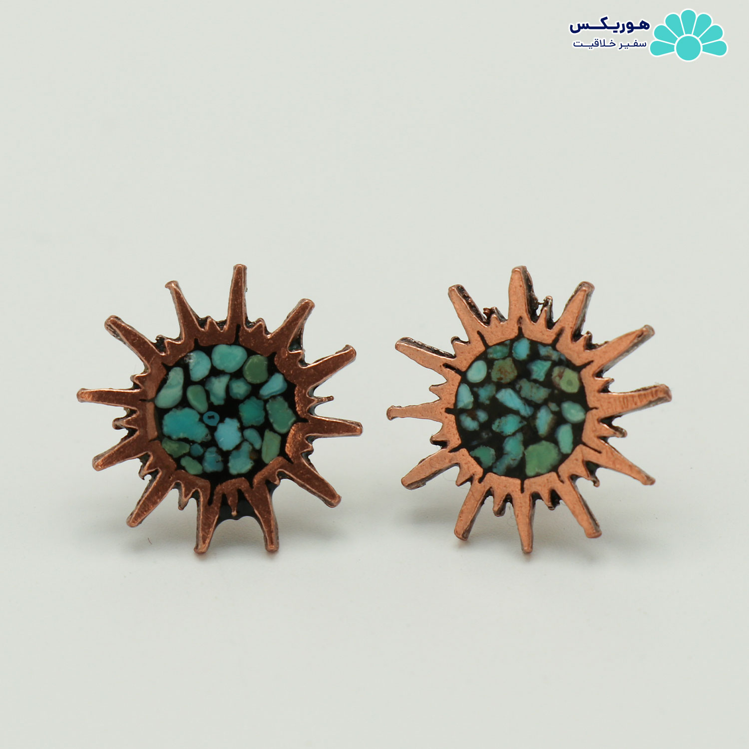 نیم ست گردنبند و گوشواره طرح خورشید - تصویر 5