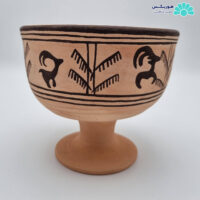 جام پایه‌دار بزرگ سفالی طرح اولین انیمیشن دنیا