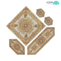 پکیج ترمه پنج تکه کرم استخوانی