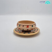 پیاله کوچک و زیر پیاله‌ای سفالی